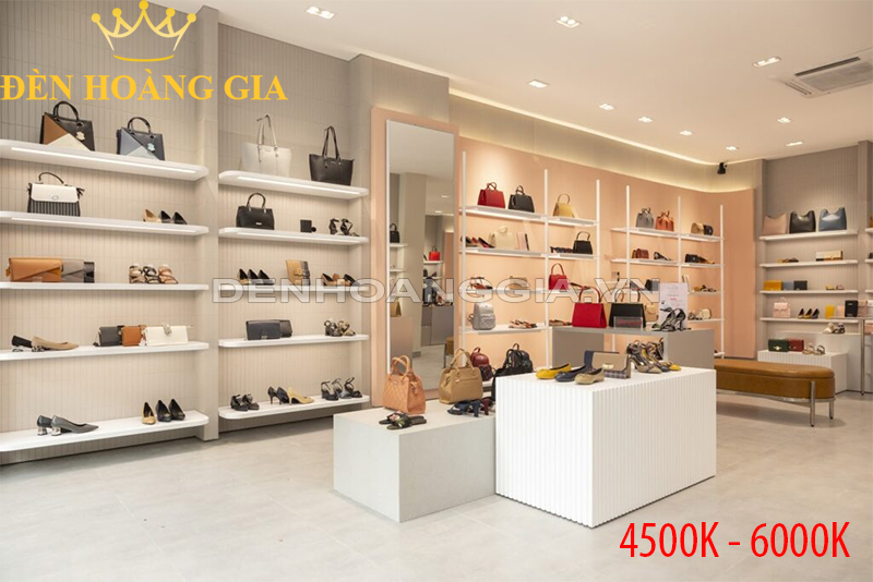 Cửa hàng sử dụng đèn led có nhiệt độ màu 4500K-6000K