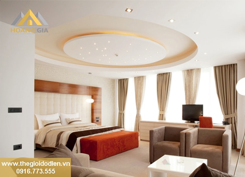 Đèn âm led trần mặt cong viền trắng
