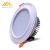 Đèn led âm trần 3 màu mặt cong viền trắng