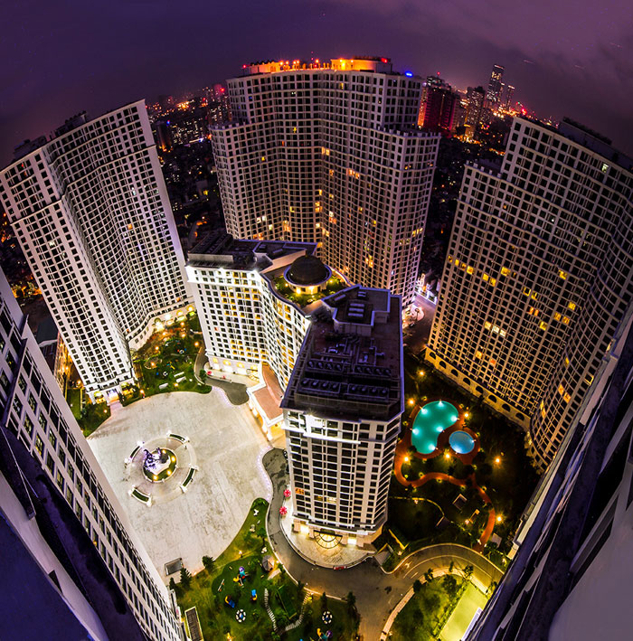 Đèn led tại dự án khu đô thị Royal City