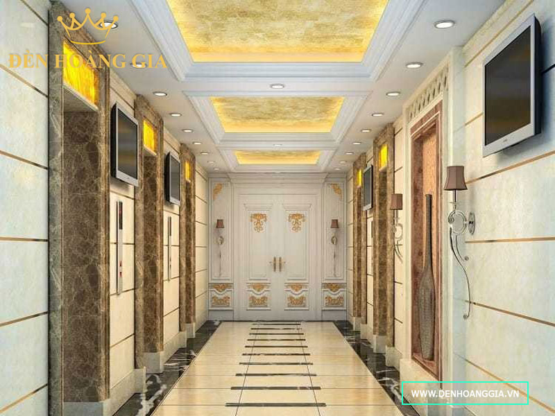 Khách sạn lắp đèn hành lang đẹp
