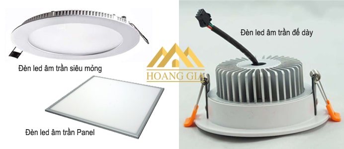 Cấu tạo đèn led âm trần qua hình dáng bên ngoài