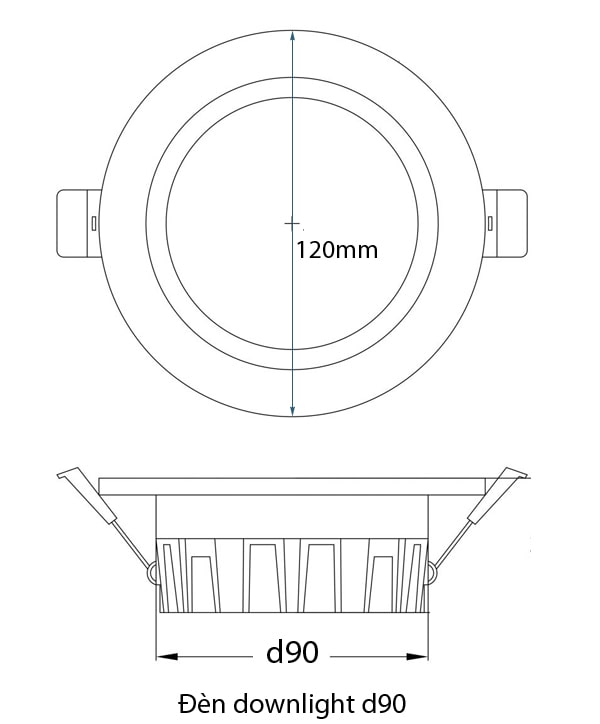 Đèn led âm trần 7w