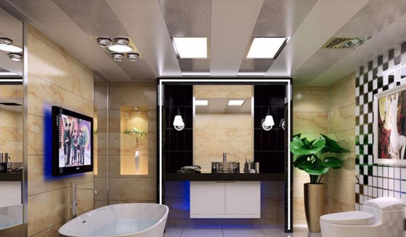 Phòng tắm dùng đèn led âm trần Panel