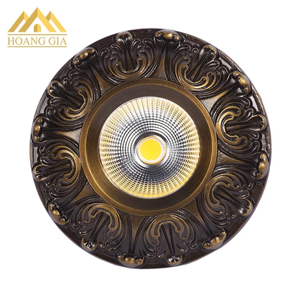 Đèn led âm trần cổ điển 10w mặt đồng TLC-CDS-10W01