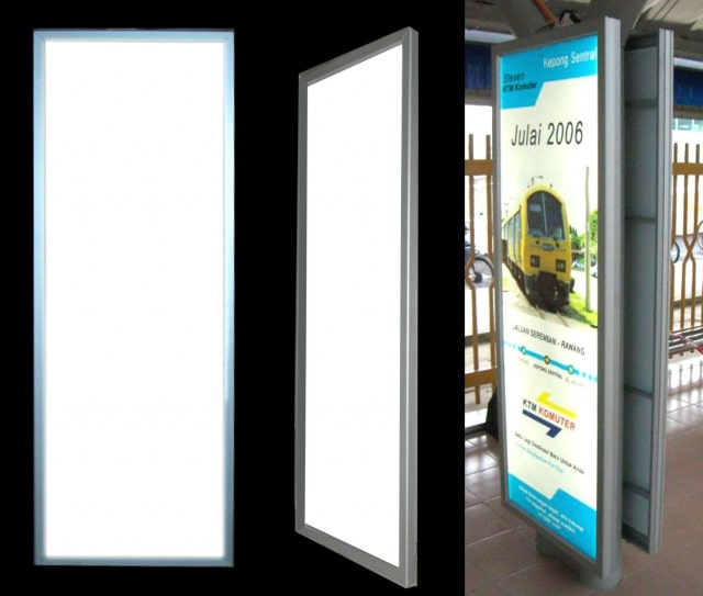 Dùng đèn led Panel 600x1200 làm hộp đèn quảng cáo ngoài trời Dùng đèn led Panel 600x1200 làm hộp đèn quảng cáo ngoài trời