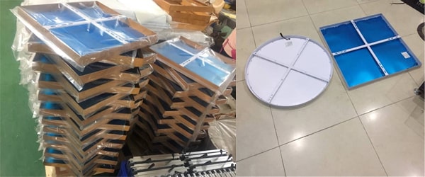 Mẫu đèn led Panel ốp trần được lắp sẵn khung