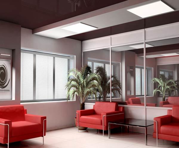 Bố trí đèn led Panel 600x600 tại khu vực chờ Bố trí đèn led Panel 600x600 tại khu vực chờ