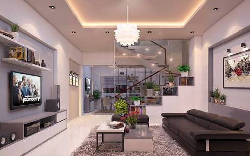Phòng khách ấn tượng hơn với chiếc đèn chùm
