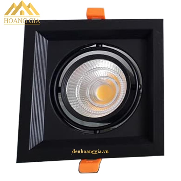 Đèn led âm trần vuông mặt lõm viền đen