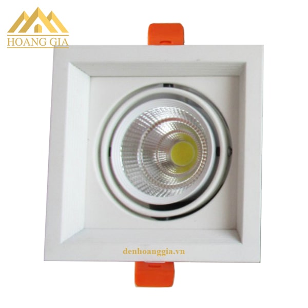 Đèn led âm trần vuông mặt lõm viền trắng