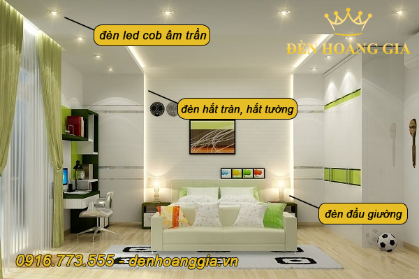 Các loại đèn chiếu sáng trong phòng ngủ