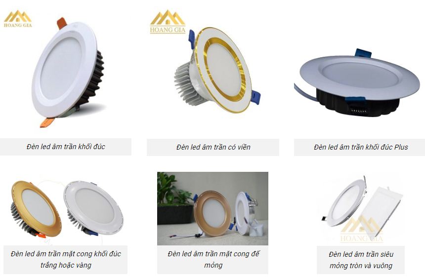 Đèn led âm trần thạch cao