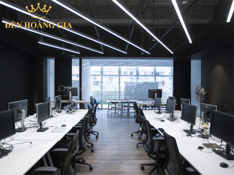 Đèn led thả thanh nhôm lắp cho trần bê tông
