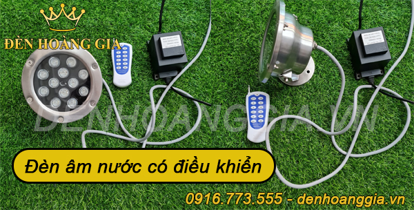 Mẫu đèn âm nước có điều khiển chọn màu ánh sáng