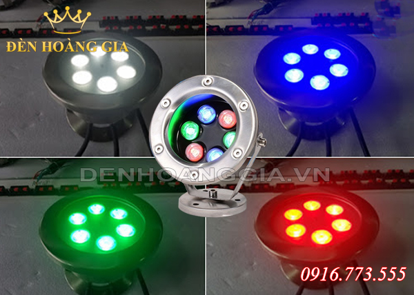 Đèn âm nước đổi màu RGB