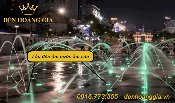 Lắp đèn âm nước âm sàn
