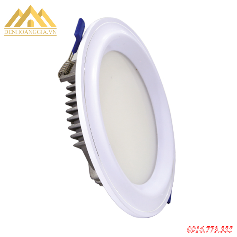 Đèn led âm trần mặt cong Nano Plast viền trắng TLC