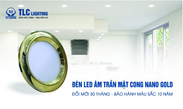 Đèn led âm trần mặt cong Nano viền vàng 5w 3 màu TLC chính hãng bảo hành lên tới 30 tháng và bảo hành màu sắc bề mặt tới 10 năm. Đèn led âm trần mặt cong Nano viền vàng 5w 3 màu TLC chính hãng bảo hành lên tới 30 tháng và bảo hành màu sắc bề mặt tới 10 năm.