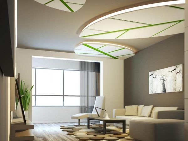 trần thạch cao phòng khách ấn tượng cho căn hộ chung cư