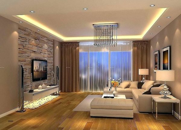 Trần thạch cao phòng khách đơn giản mà hiện đại Trần thạch cao phòng khách đơn giản mà hiện đại