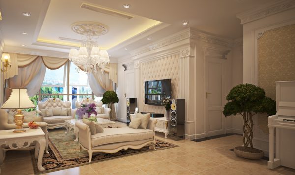 Mẫu phòng khách cổ điển số 9