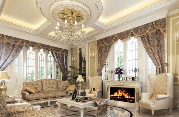 Mẫu trần thạch cao phòng khách cổ điển sang trong, quý phái Mẫu trần thạch cao phòng khách cổ điển sang trong, quý phái