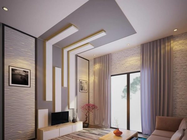 Trần thạch cao cho không gian phòng khách nhỏ Trần thạch cao cho không gian phòng khách nhỏ