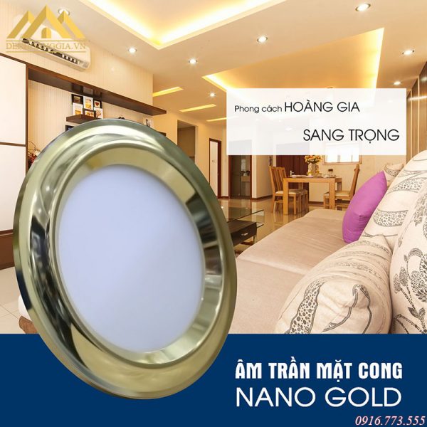 Ứng dụng đèn led âm trần mặt cong Nano Gold Ứng dụng đèn led âm trần mặt cong Nano Gold