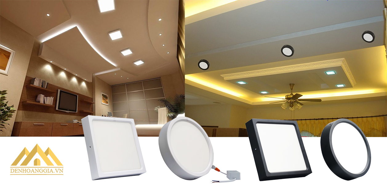 Bộ đèn led ốp trần nhôm phổ thông