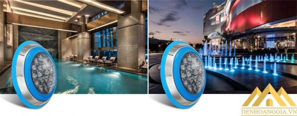 Ngoài ra đèn led bể bơi 15w còn được lắp ở những không gian như đài phun nước, hồ bơi trong nhà