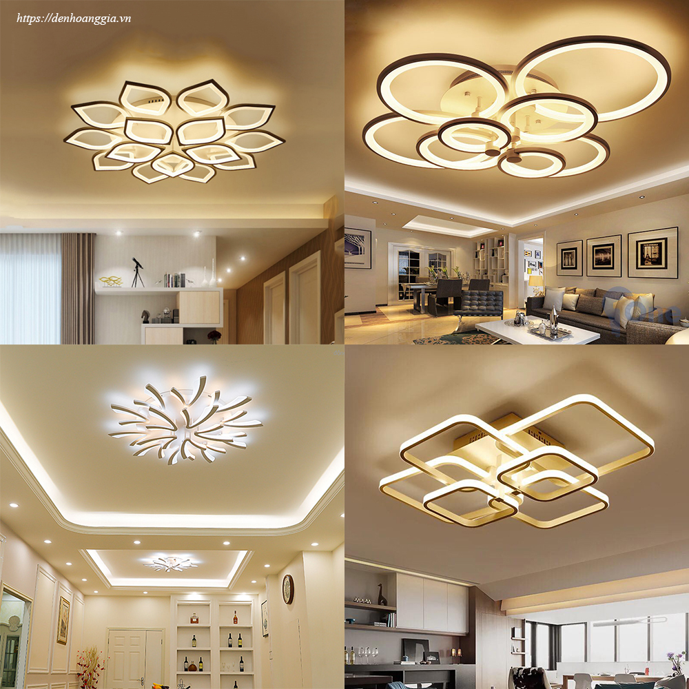 Đèn led ốp trần mica - Đèn mâm mica