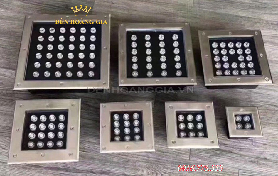 Bộ đèn led âm đất, âm sàn Vuông