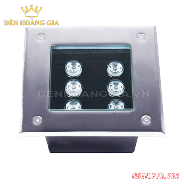Đèn led âm đất 6w vuông