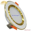 Đèn led âm trần đế mỏng viền vàng