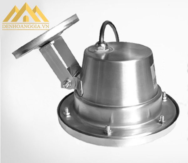 Vỏ đèn led âm nước Spotlight 9w dạng đế làm bằng inox cao cấp, có độ sáng bóng và bền cao