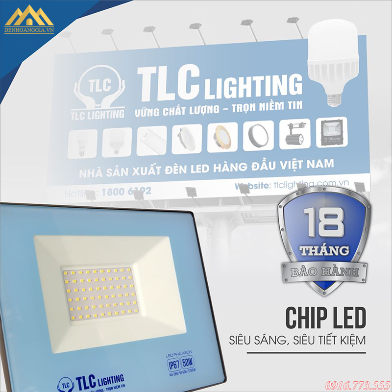 Đèn led pha AEON sử dụng chip led Epistar - Đài Loan