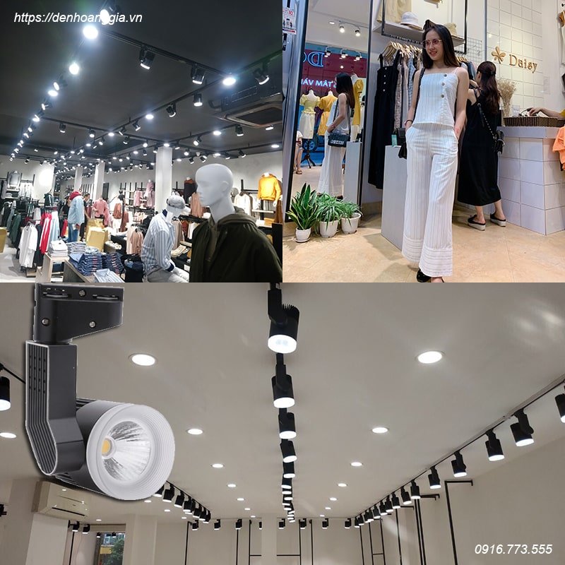 Đèn led rọi ray tam cấp