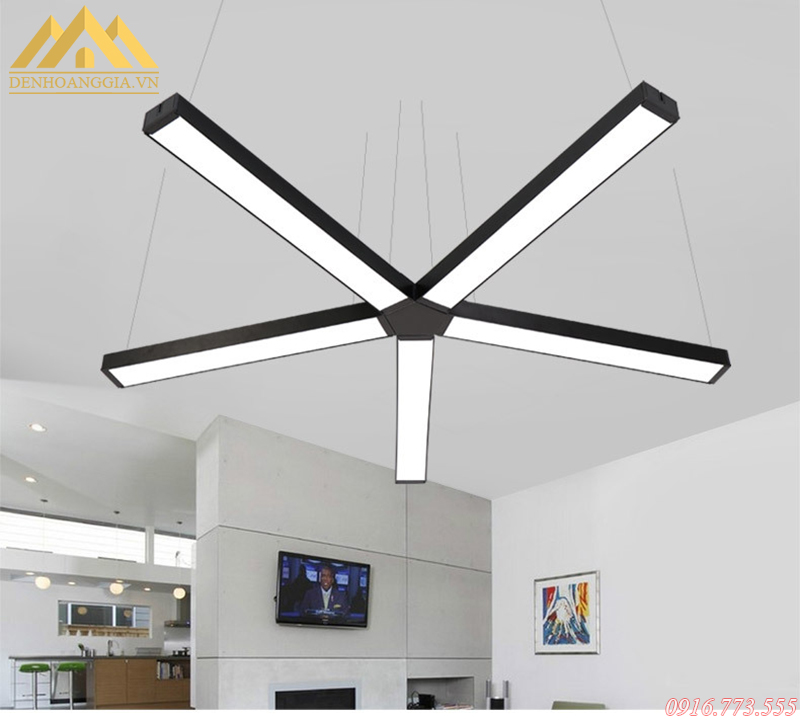 Đèn led thả văn phòng lắp được cho trần bê tông