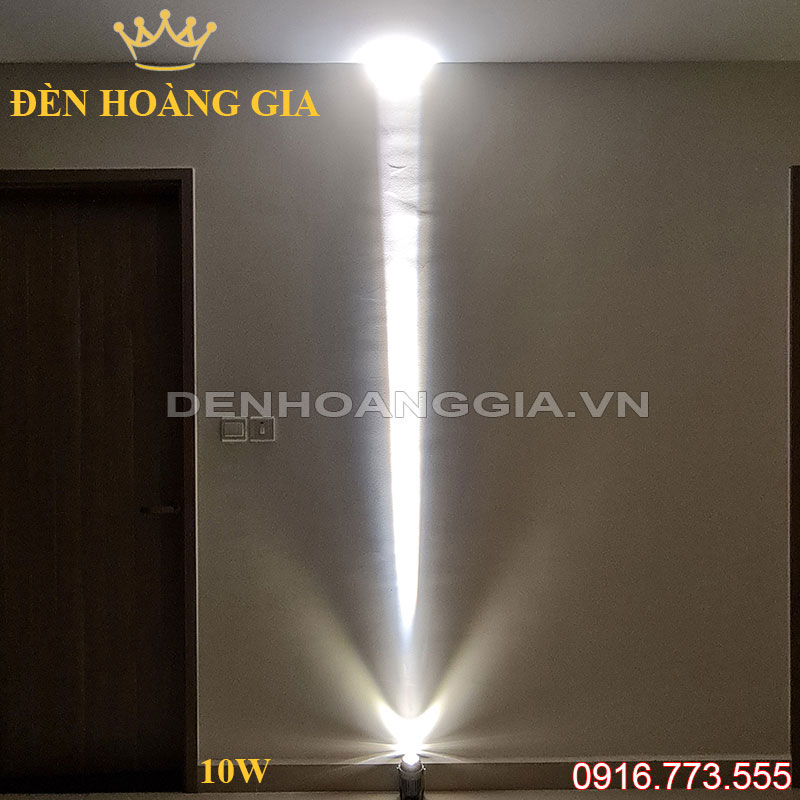 Test ánh sáng đèn led rọi cột công suất 10w