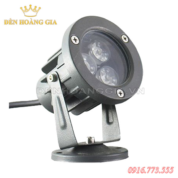 Đèn led chiếu cây hắt tường ngoài trời 3w