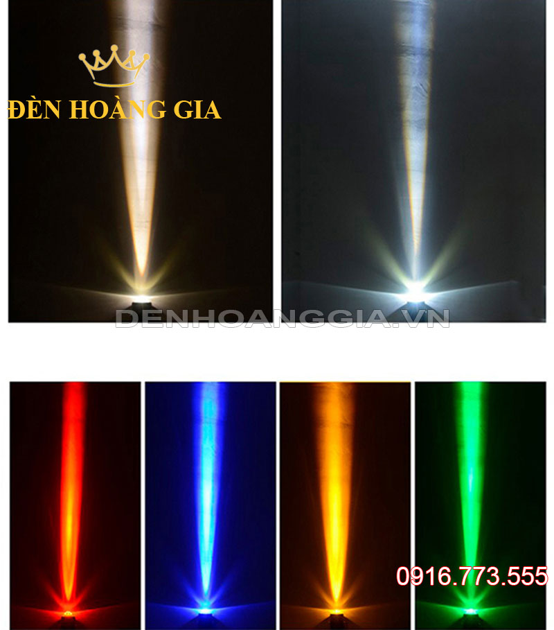 Đèn rọi cột có rất nhiều loại màu ánh sáng, trong đó màu Vàng sử dụng nhiều nhất, ngoài ra sử dụng các màu khác như: Vàng, Trắng, Đỏ, Xanh Dương, Xanh lá