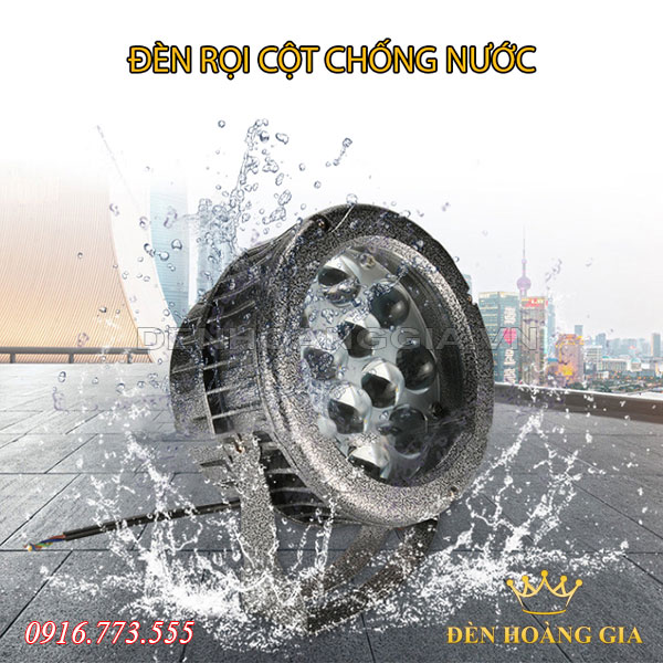 Đèn led rọi cột ngoài trời do Denhoanggia.vn cung cấp đạt tiêu chuẩn IP 66 chống nước