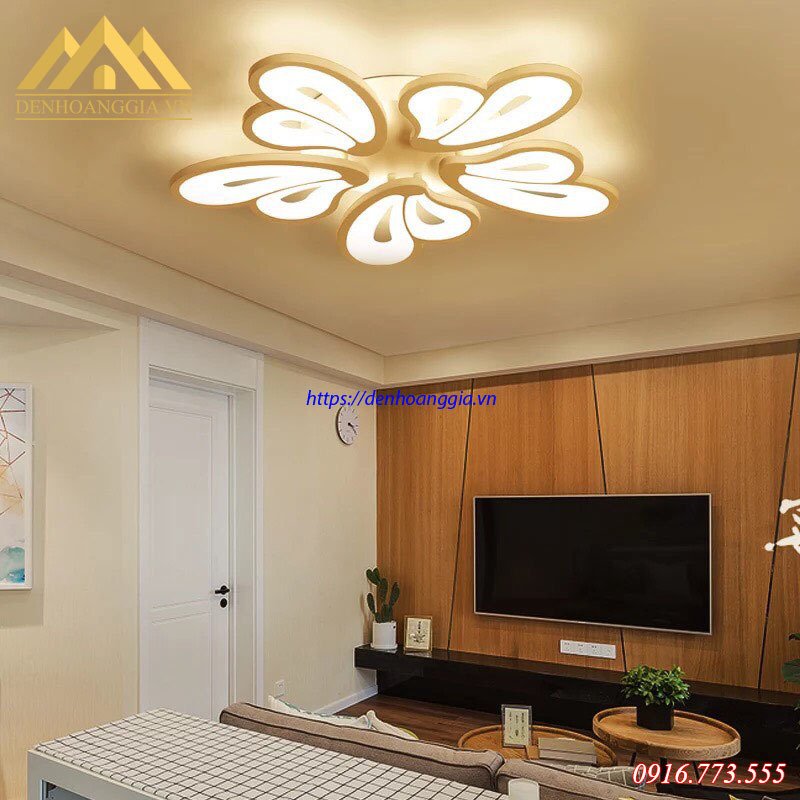 Đèn mâm Led mica 3 màu HGA-V23