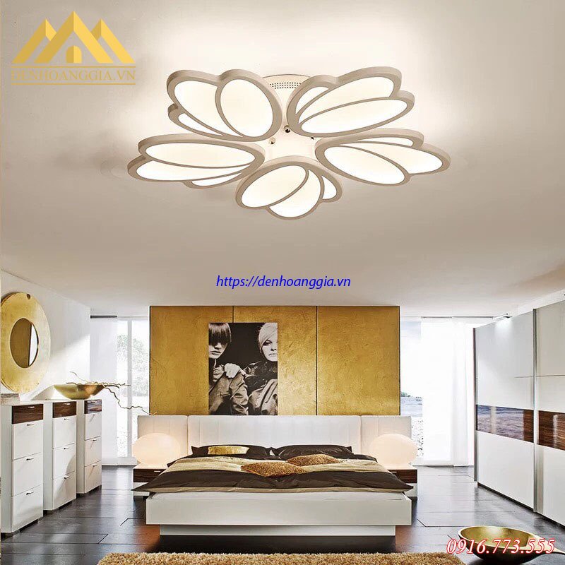 Đèn mâm Led mica 3 màu HGA-V28