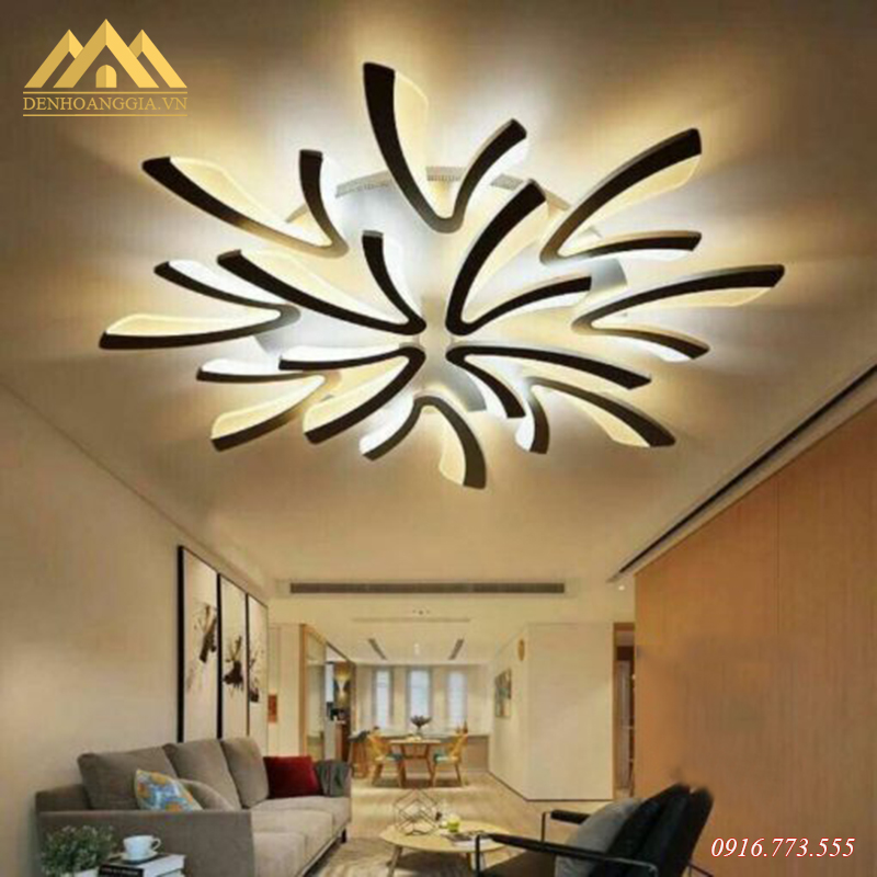 Đèn mâm led mica DHG-MMC01/12 trang trí cho phòng khách