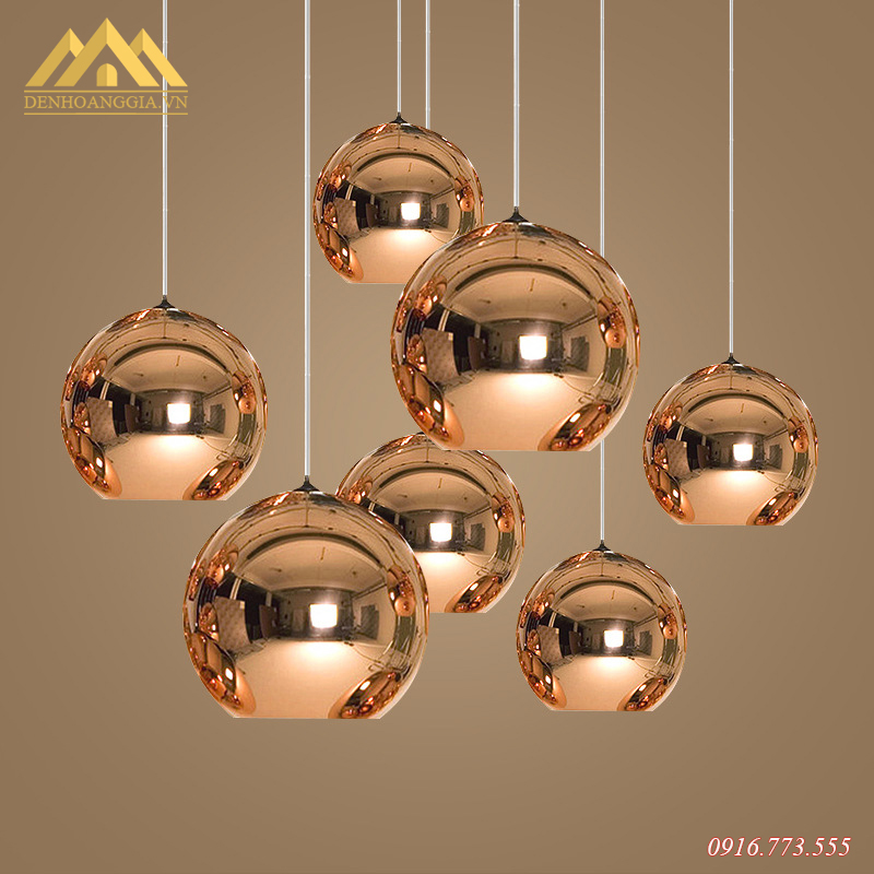 Đèn thả trần chao thủy tinh Rolux-TH093