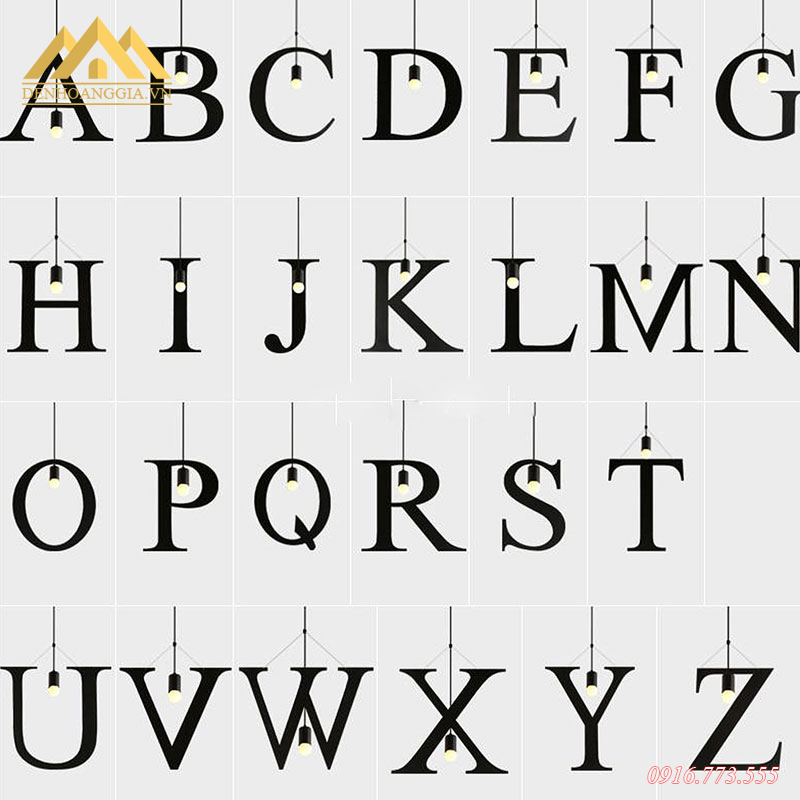 Đèn thả trần chữ cái Rolux-TH215-MC