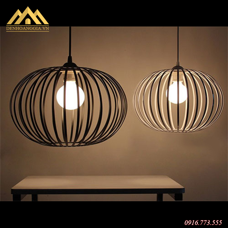 Đèn thả trần hình quả bí ngô Rolux-TH034