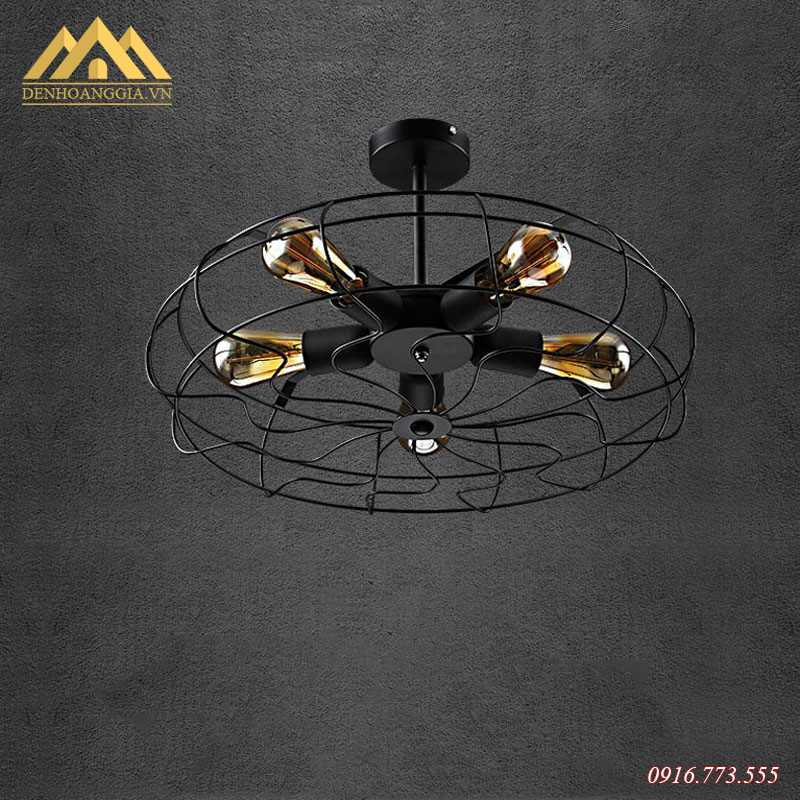 Đèn thả trần hình quạt Rolux-TH523-MC